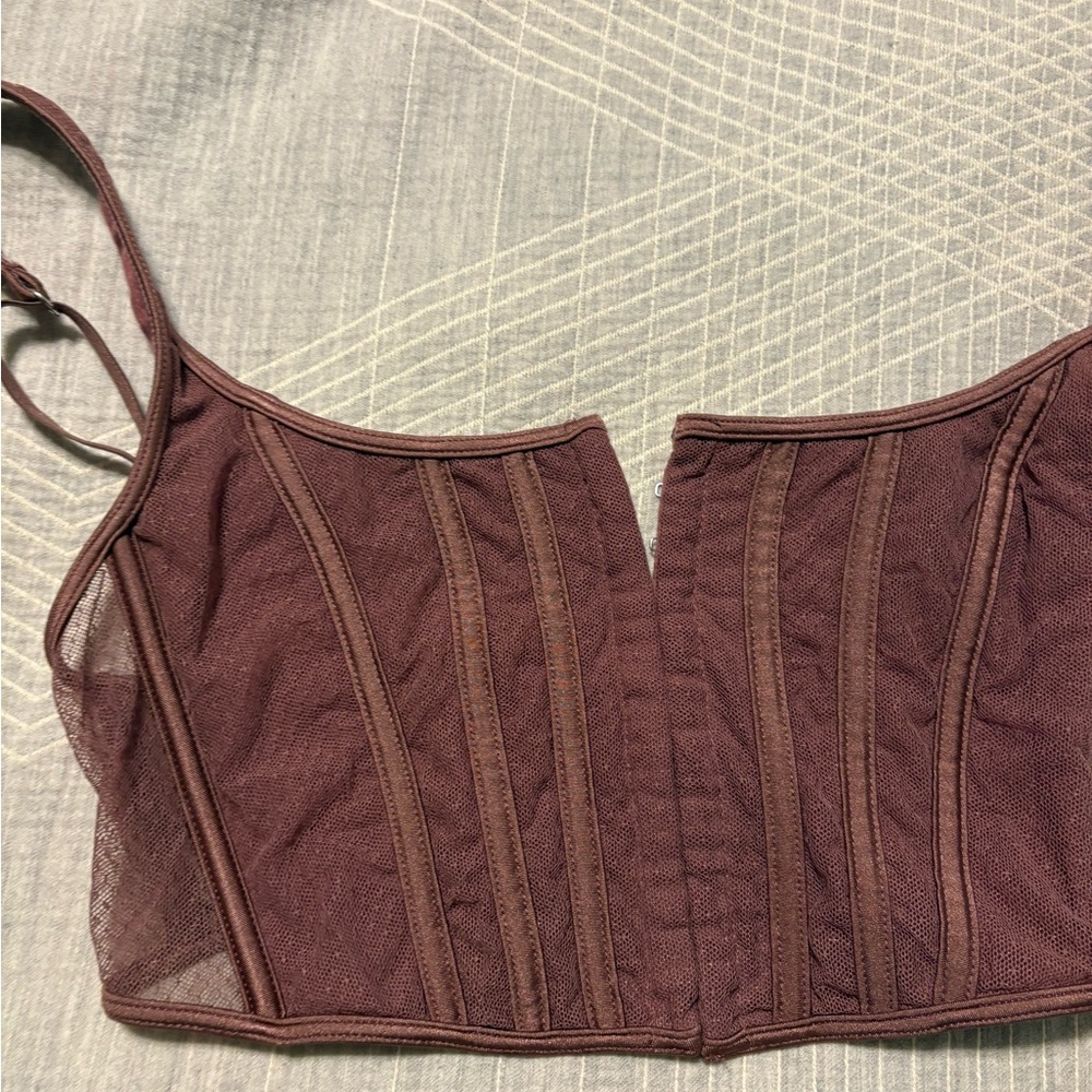Urban Outfitters Out from Under bustier corset top in mauve - Picture 5 of 5